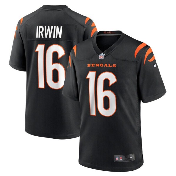 Men's Black Cincinnati Bengals #16 Trenton Irwin  Stitched Game Jersey